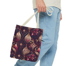 Regal Rose Elegance Tote Bag – Luxe Floral Swirls for a Sophisticated Touch