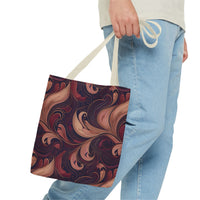 Velvet Flow Harmony Tote Bag – Elegant Swirls for Everyday Sophistication