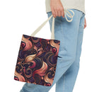 Golden Bloom Symphony Tote Bag – Elegant Swirls of Luxury and Style