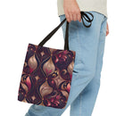 Regal Rose Elegance Tote Bag – Luxe Floral Swirls for a Sophisticated Touch