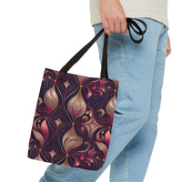 Regal Rose Elegance Tote Bag – Luxe Floral Swirls for a Sophisticated Touch