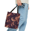 Velvet Flow Harmony Tote Bag – Elegant Swirls for Everyday Sophistication