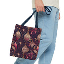 Regal Rose Elegance Tote Bag – Luxe Floral Swirls for a Sophisticated Touch