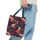 Golden Bloom Symphony Tote Bag – Elegant Swirls of Luxury and Style