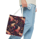 Golden Bloom Symphony Tote Bag – Elegant Swirls of Luxury and Style