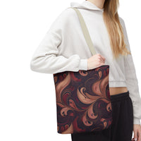 Velvet Flow Harmony Tote Bag – Elegant Swirls for Everyday Sophistication
