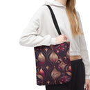 Regal Rose Elegance Tote Bag – Luxe Floral Swirls for a Sophisticated Touch