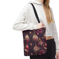 Regal Rose Elegance Tote Bag – Luxe Floral Swirls for a Sophisticated Touch