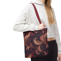 Velvet Flow Harmony Tote Bag – Elegant Swirls for Everyday Sophistication