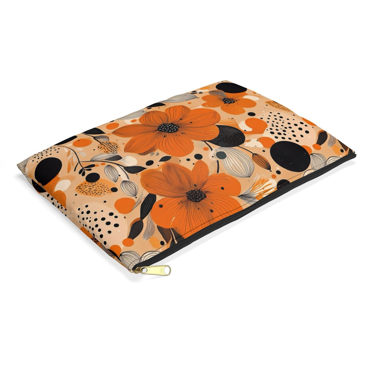 Autumn Glow Blossoms Accessory Pouch – Chic Floral Organizer for Everyday Essentials
