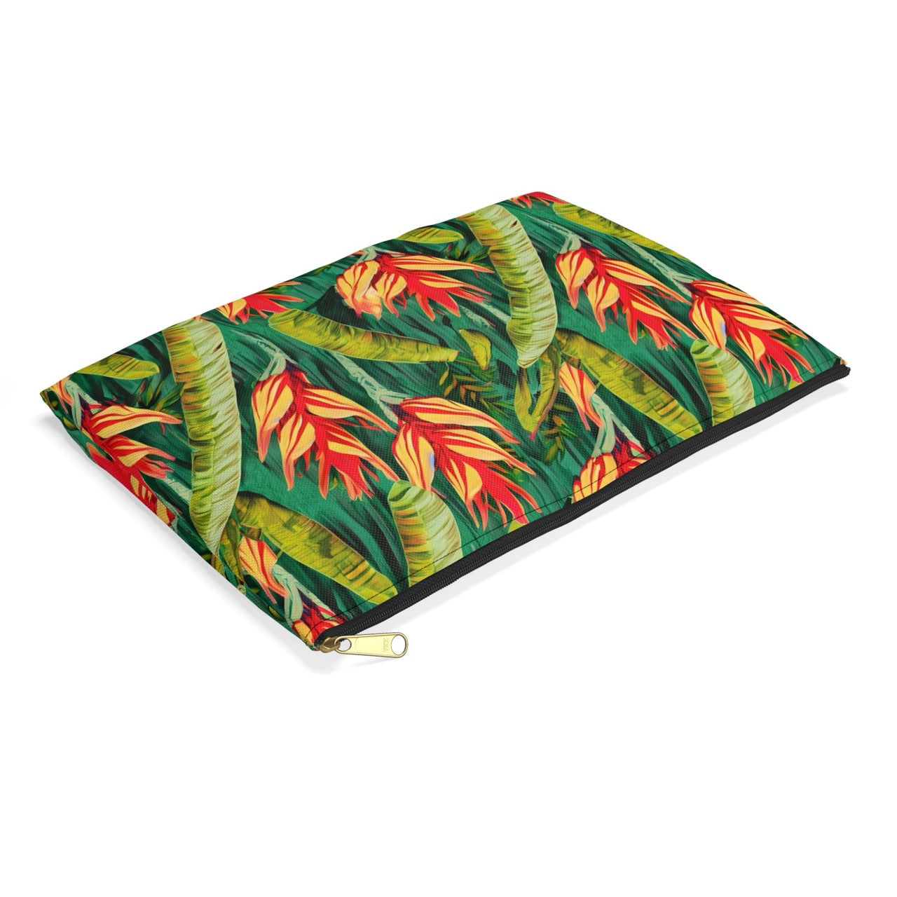 Luminous Botanical Dream Accessory Pouch – Vibrant Tropical Foliage Organizer for Everyday Use