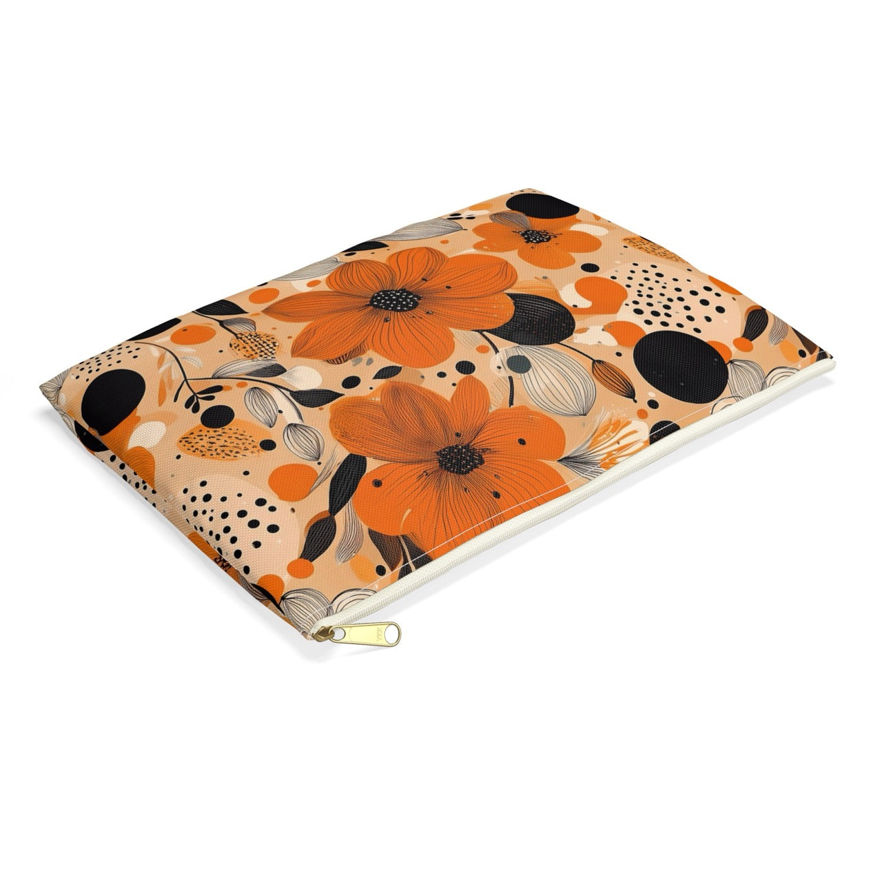 Autumn Glow Blossoms Accessory Pouch – Chic Floral Organizer for Everyday Essentials