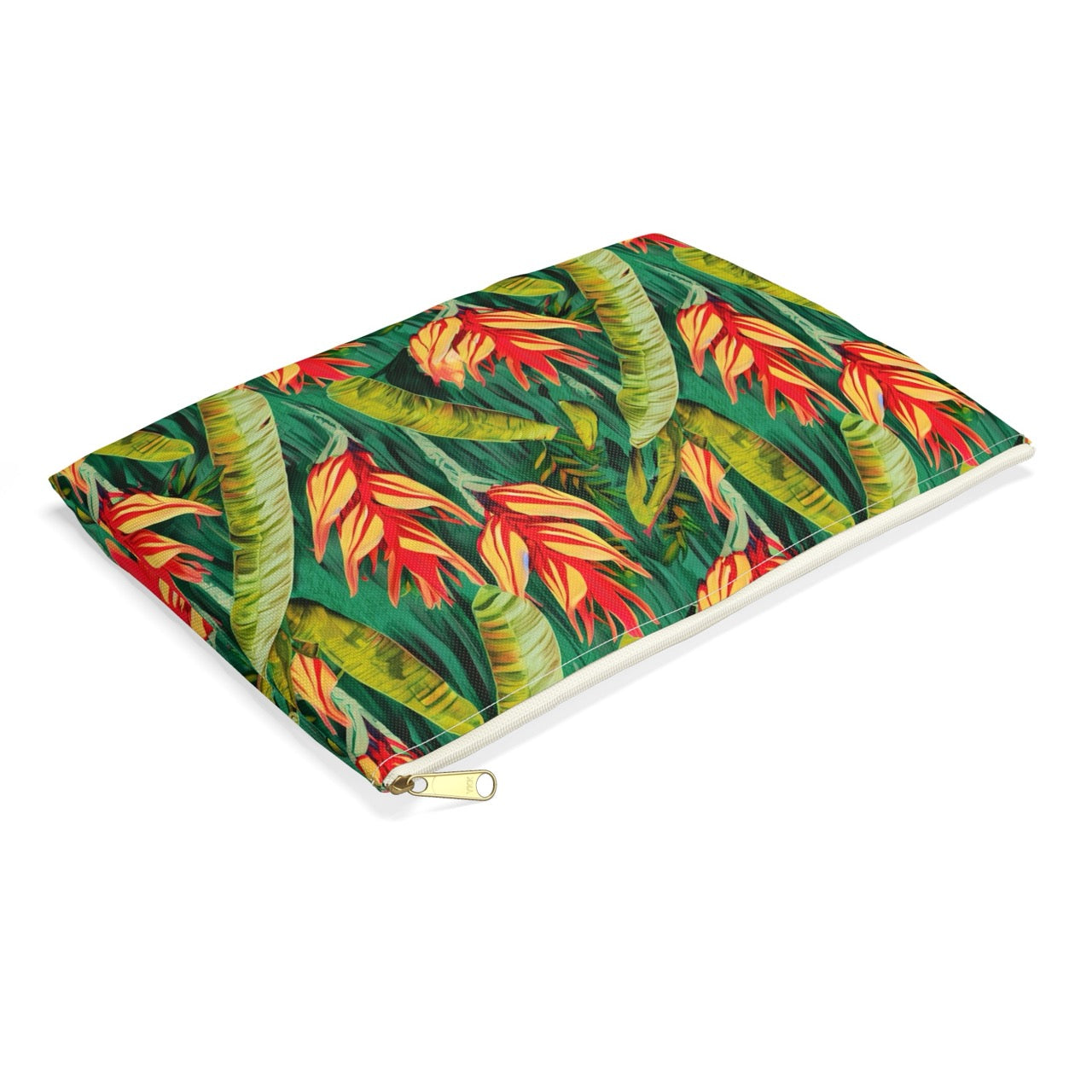 Luminous Botanical Dream Accessory Pouch – Vibrant Tropical Foliage Organizer for Everyday Use