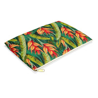 Luminous Botanical Dream Accessory Pouch – Vibrant Tropical Foliage Organizer for Everyday Use