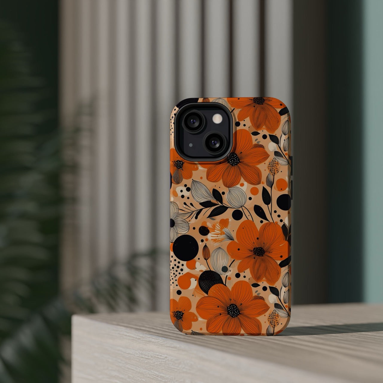 Autumn Glow Blossoms iPhone Magnetic Tough Cases – Robust Protection, Impact Resistant & MagSafe® Compatible