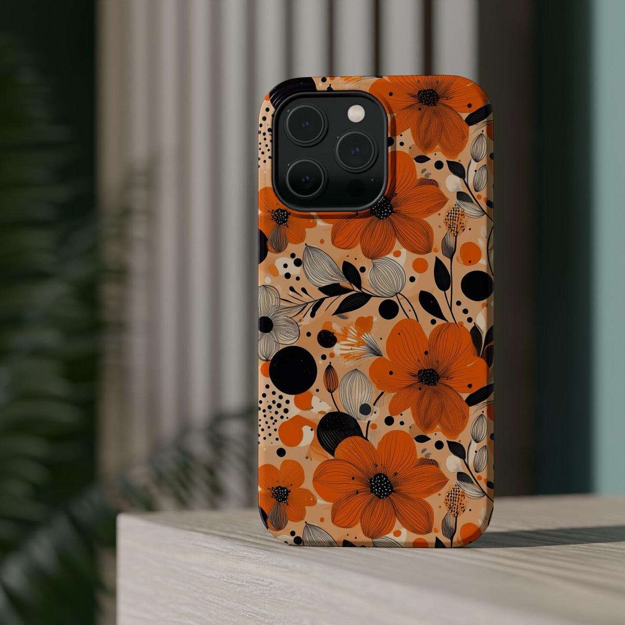 Autumn Glow Blossoms iPhone Magnetic Tough Cases – Robust Protection, Impact Resistant & MagSafe® Compatible