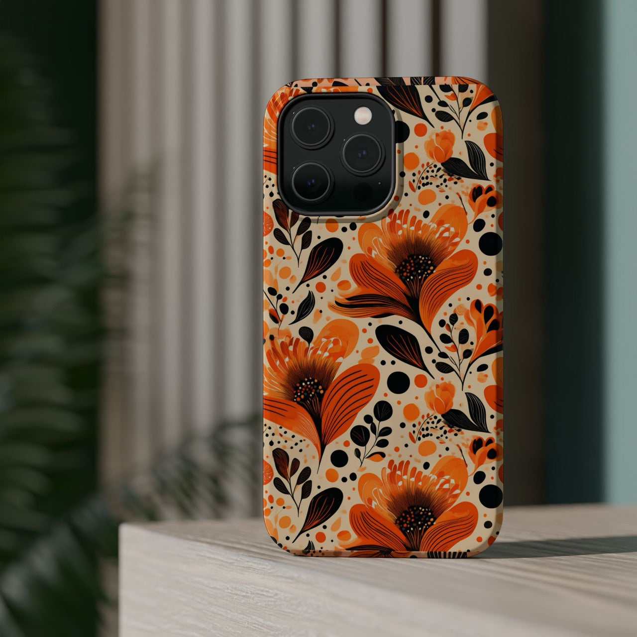 Sunlit Blooms Symphony iPhone Magnetic Tough Cases – Robust Protection, Impact Resistant & MagSafe® Compatible