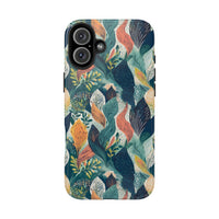Tropical Twilight Elegance iPhone Tough Phone Cases – Superior Protection, Shock Dispersion & Wireless Charging Compatible