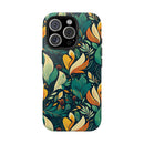 Vibrant Harmony Leaves iPhone Tough Phone Cases – Superior Protection, Shock Dispersion & Wireless Charging Compatible