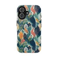 Tropical Twilight Elegance iPhone Tough Phone Cases – Superior Protection, Shock Dispersion & Wireless Charging Compatible