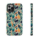 Floral Harmony Cascade iPhone Tough Phone Cases – Superior Protection, Shock Dispersion & Wireless Charging Compatible