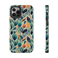 Floral Harmony Cascade iPhone Tough Phone Cases – Superior Protection, Shock Dispersion & Wireless Charging Compatible
