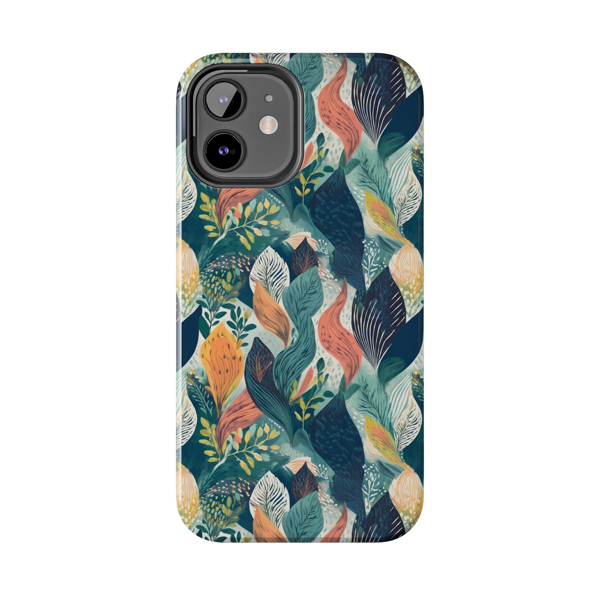 Tropical Twilight Elegance iPhone Tough Phone Cases – Superior Protection, Shock Dispersion & Wireless Charging Compatible