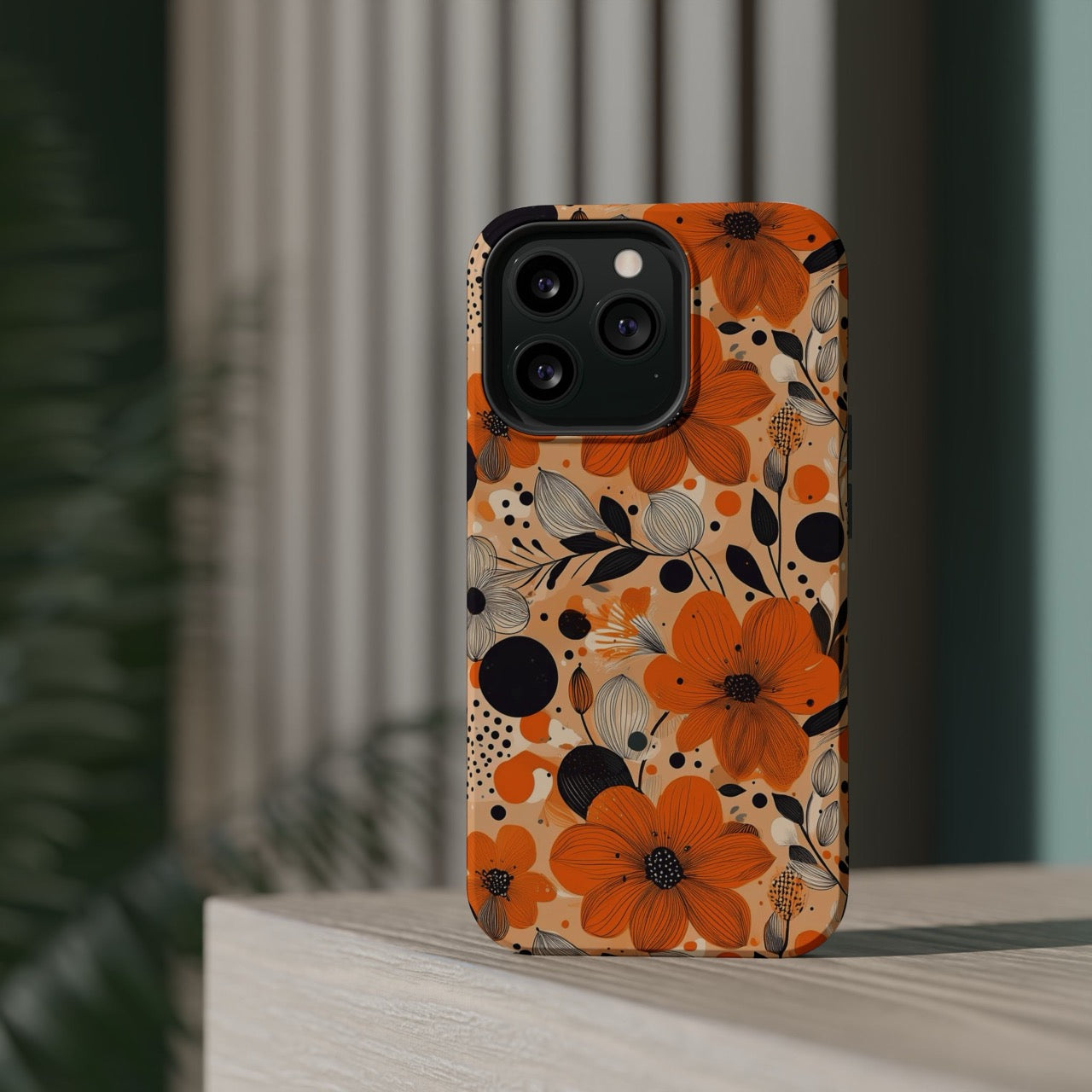 Autumn Glow Blossoms iPhone Magnetic Tough Cases – Robust Protection, Impact Resistant & MagSafe® Compatible