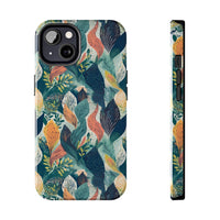 Tropical Twilight Elegance iPhone Tough Phone Cases – Superior Protection, Shock Dispersion & Wireless Charging Compatible