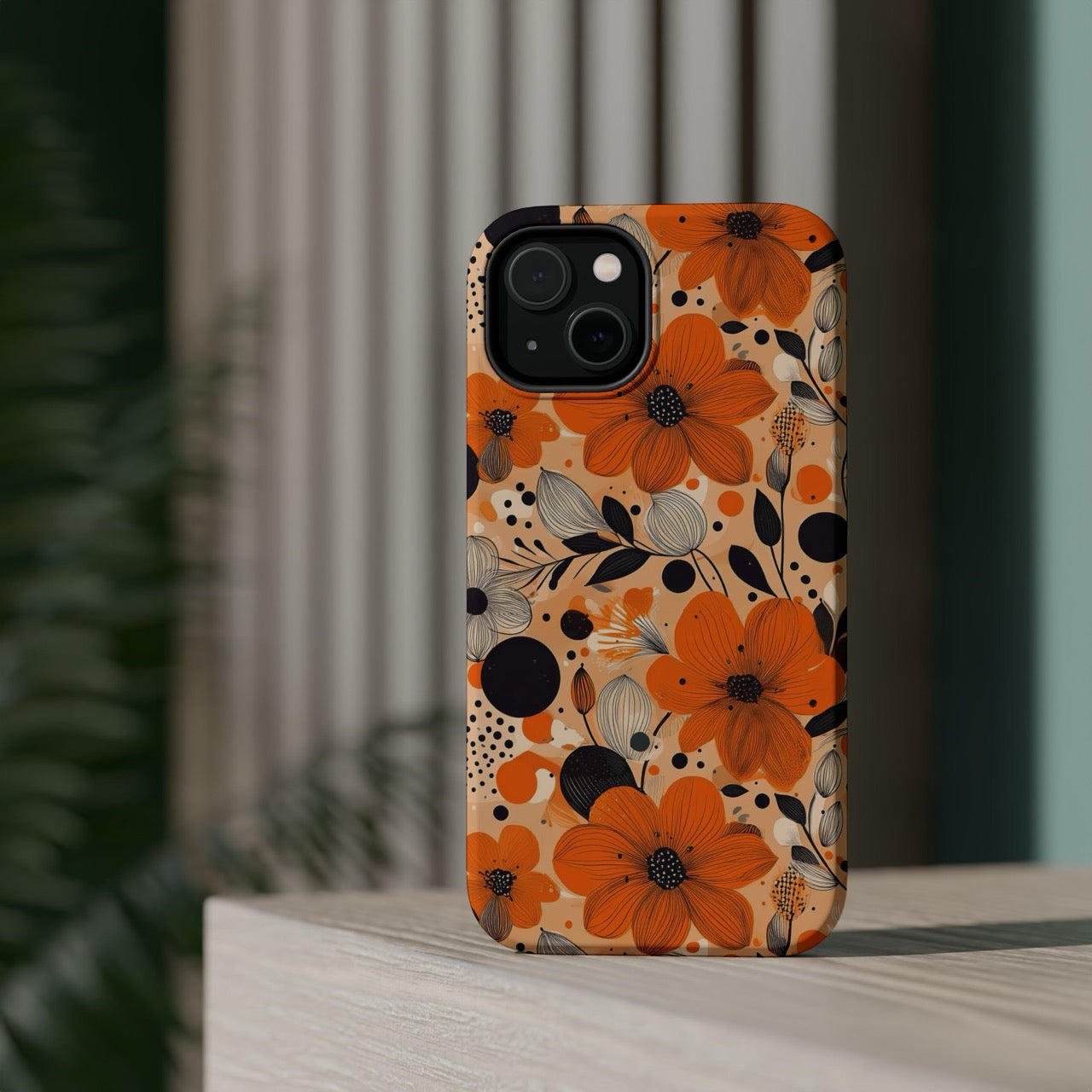 Autumn Glow Blossoms iPhone Magnetic Tough Cases – Robust Protection, Impact Resistant & MagSafe® Compatible