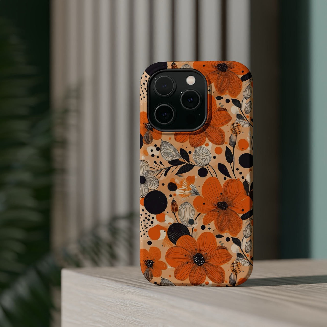 Autumn Glow Blossoms iPhone Magnetic Tough Cases – Robust Protection, Impact Resistant & MagSafe® Compatible