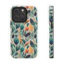 Floral Harmony Cascade iPhone Tough Phone Cases – Superior Protection, Shock Dispersion & Wireless Charging Compatible