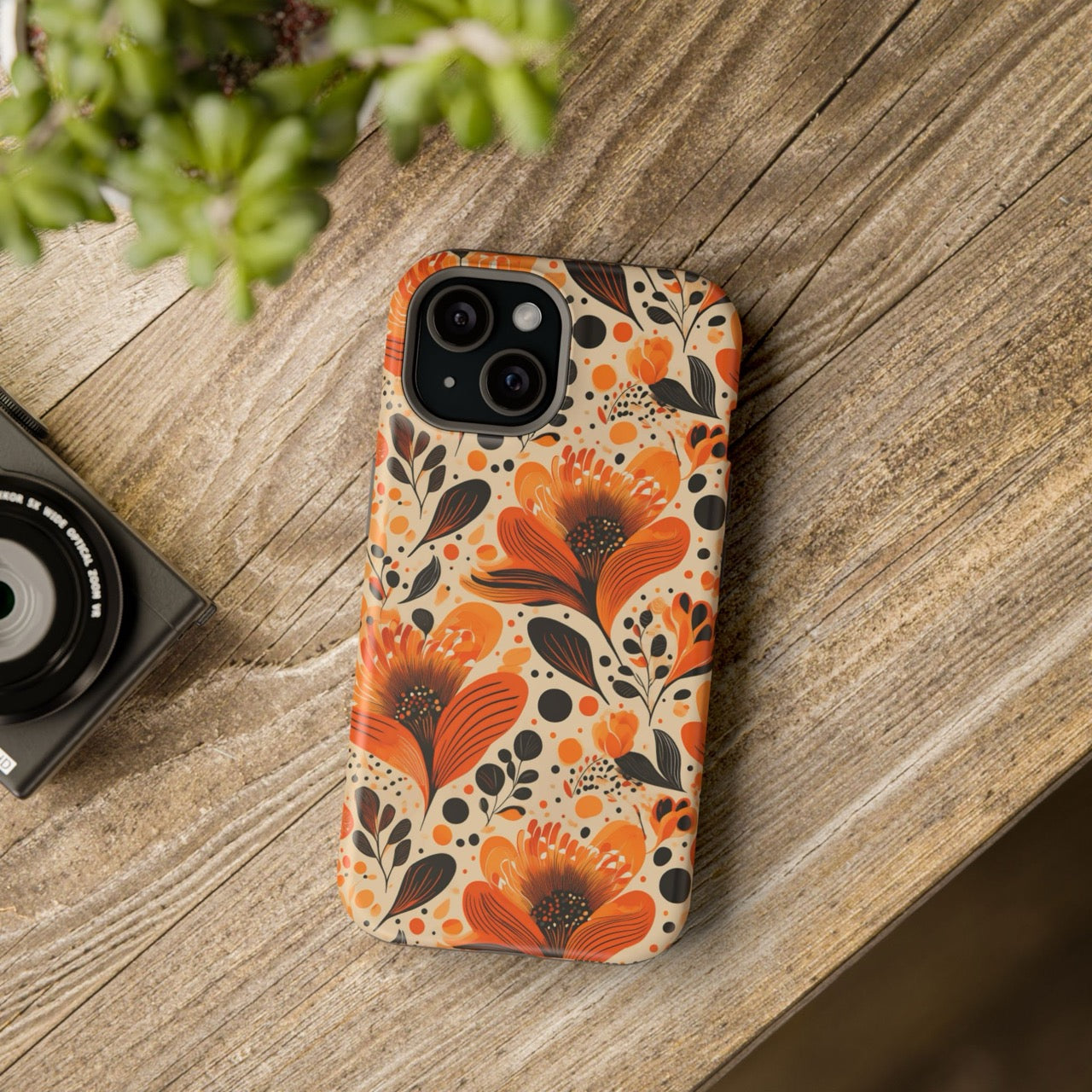 Sunlit Blooms Symphony iPhone Magnetic Tough Cases – Robust Protection, Impact Resistant & MagSafe® Compatible