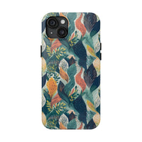Tropical Twilight Elegance iPhone Tough Phone Cases – Superior Protection, Shock Dispersion & Wireless Charging Compatible