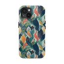 Tropical Twilight Elegance iPhone Tough Phone Cases – Superior Protection, Shock Dispersion & Wireless Charging Compatible