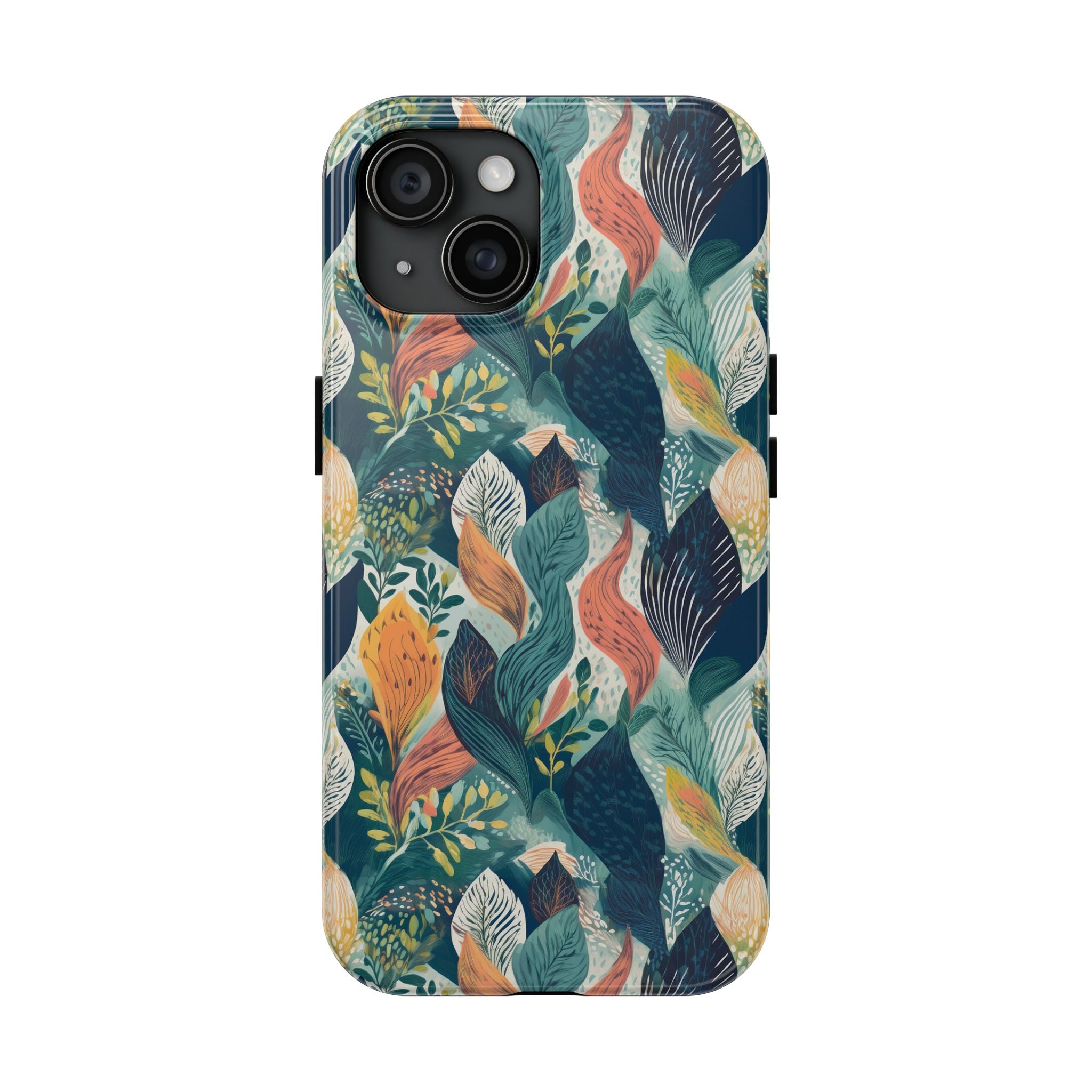 Tropical Twilight Elegance iPhone Tough Phone Cases – Superior Protection, Shock Dispersion & Wireless Charging Compatible