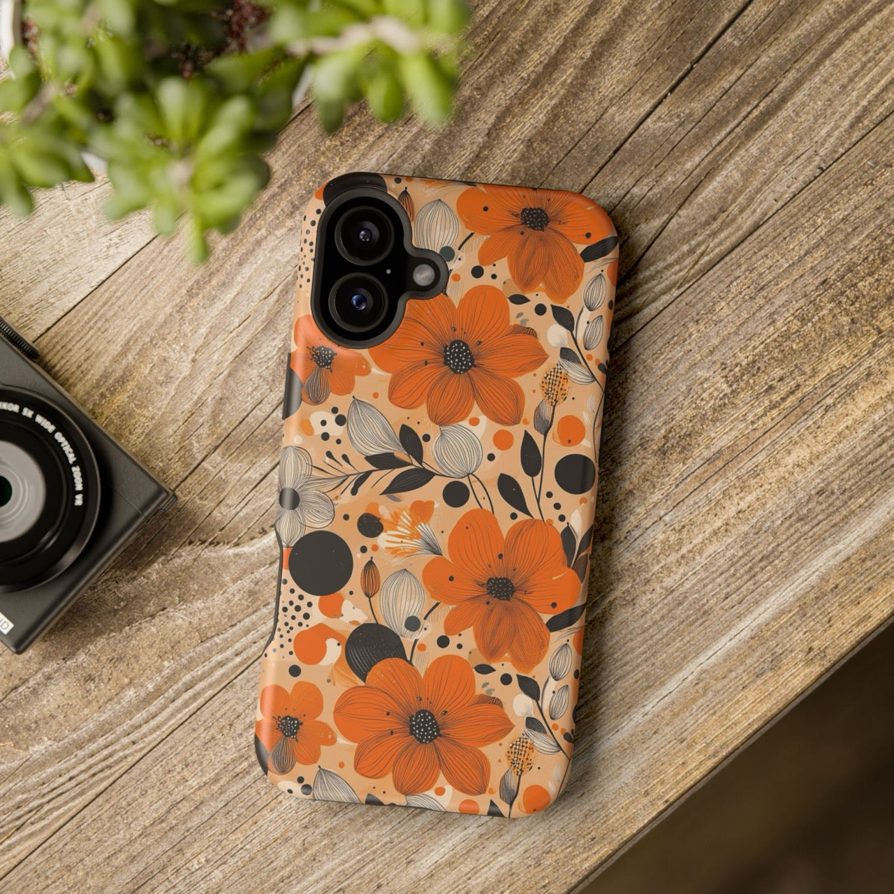 Autumn Glow Blossoms iPhone Magnetic Tough Cases – Robust Protection, Impact Resistant & MagSafe® Compatible