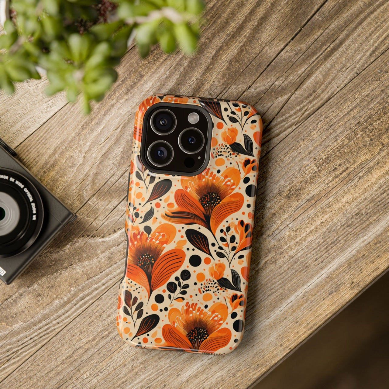 Sunlit Blooms Symphony iPhone Magnetic Tough Cases – Robust Protection, Impact Resistant & MagSafe® Compatible